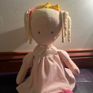 North American Bear Co Blonde Princess Plush Doll 16" Pink Crown